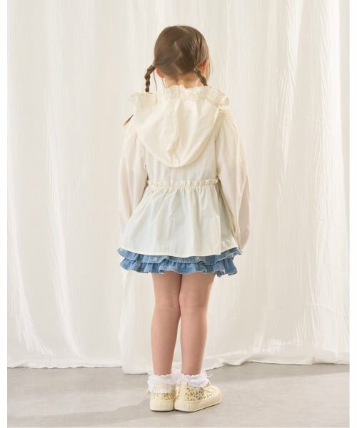 Lycee mine / リセマイン パーカー | 【UV加工】チュニック丈フリルシアージップパーカ | 詳細14