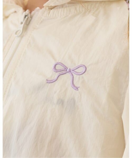 Lycee mine / リセマイン パーカー | 【UV加工】チュニック丈フリルシアージップパーカ | 詳細15