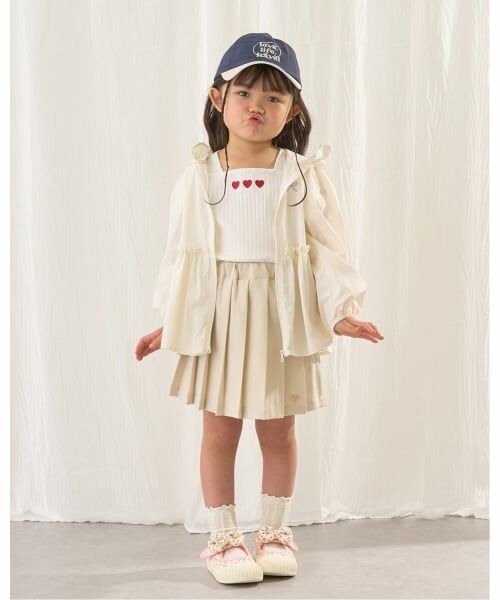 Lycee mine / リセマイン パーカー | 【UV加工】チュニック丈フリルシアージップパーカ | 詳細16