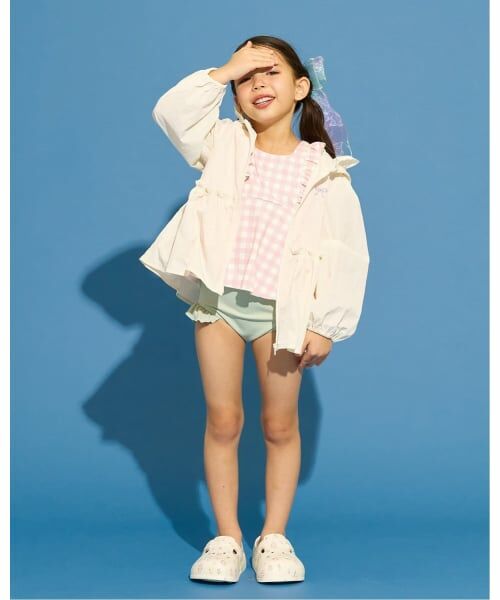 Lycee mine / リセマイン パーカー | 【UV加工】チュニック丈フリルシアージップパーカ | 詳細18