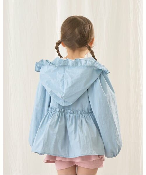 Lycee mine / リセマイン パーカー | 【UV加工】チュニック丈フリルシアージップパーカ | 詳細22