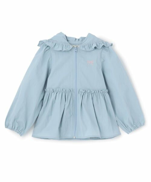 Lycee mine / リセマイン パーカー | 【UV加工】チュニック丈フリルシアージップパーカ | 詳細3