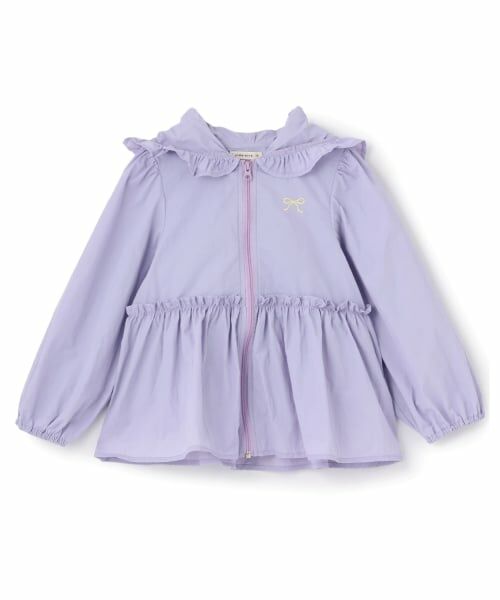 Lycee mine / リセマイン パーカー | 【UV加工】チュニック丈フリルシアージップパーカ | 詳細4