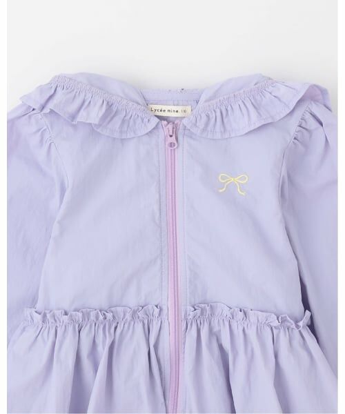 Lycee mine / リセマイン パーカー | 【UV加工】チュニック丈フリルシアージップパーカ | 詳細6