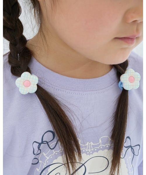 Lycee mine / リセマイン ヘアゴム・シュシュ | チェックフラワーヘアゴム(2コセット) | 詳細10