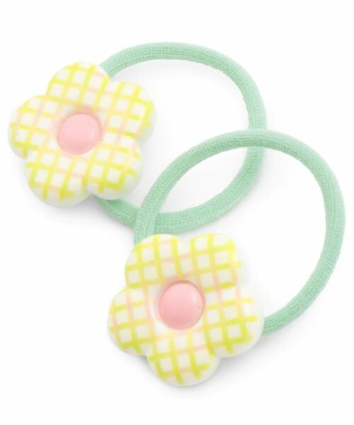 Lycee mine / リセマイン ヘアゴム・シュシュ | チェックフラワーヘアゴム(2コセット) | 詳細3