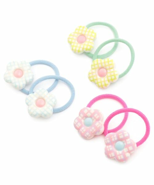 Lycee mine / リセマイン ヘアゴム・シュシュ | チェックフラワーヘアゴム(2コセット) | 詳細7