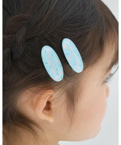 Lycee mine / リセマイン ヘアピン | フラワー総柄ヘアクリップ(2コセット)（ミント）