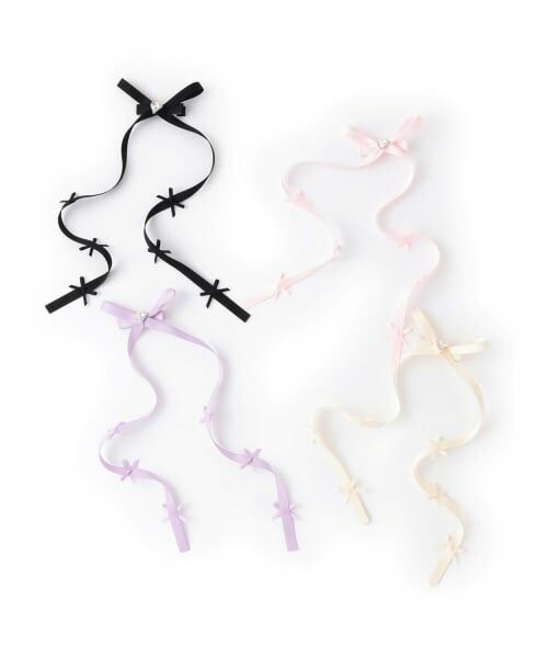 Lycee mine / リセマイン ヘアピン | ちびちびリボン付ロングリボンヘアクリップ | 詳細9