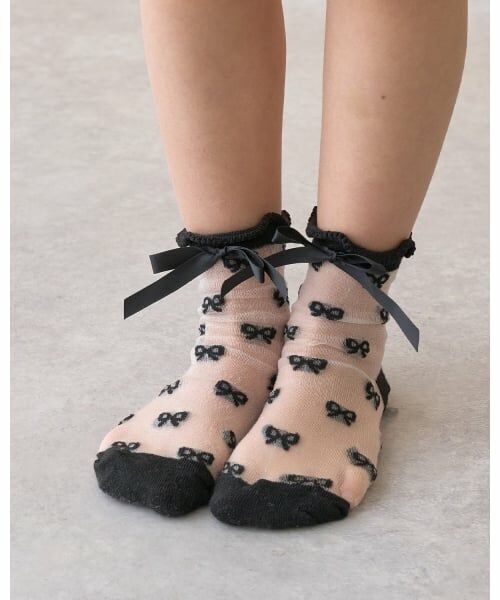 Lycee mine / リセマイン ソックス | シアークルーソックス（黒）