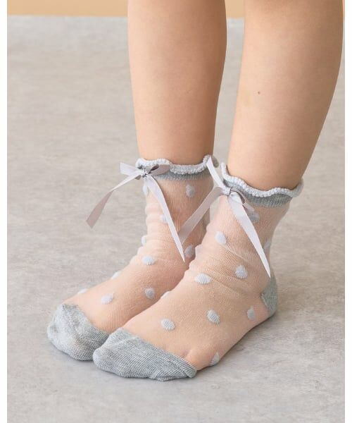 Lycee mine / リセマイン ソックス | シアークルーソックス（ライトグレー）