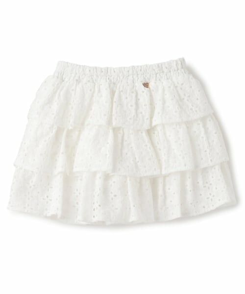 Lycee mine / リセマイン ミニ・ひざ丈スカート | 【綿100％】【セットアップ可能】コットンレースティアードスカート(インパン付) | 詳細1