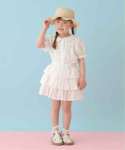 Lycee mine / リセマイン ミニ・ひざ丈スカート | 【綿100％】【セットアップ可能】コットンレースティアードスカート(インパン付) | 詳細12