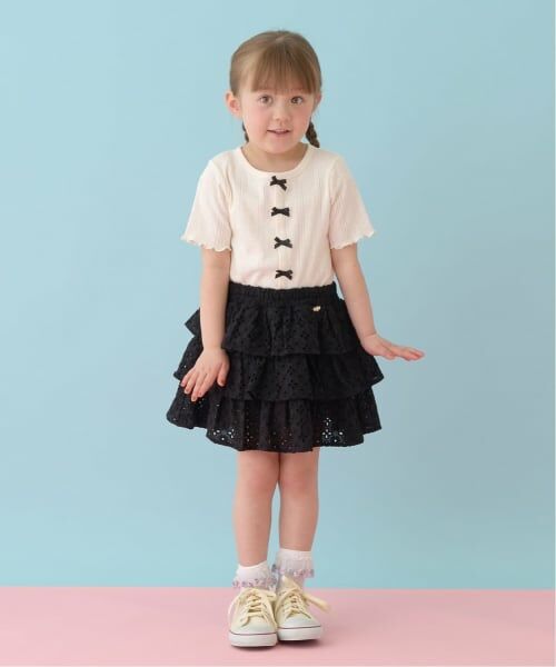 Lycee mine / リセマイン ミニ・ひざ丈スカート | 【綿100％】【セットアップ可能】コットンレースティアードスカート(インパン付) | 詳細16