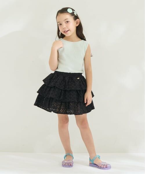 Lycee mine / リセマイン ミニ・ひざ丈スカート | 【綿100％】【セットアップ可能】コットンレースティアードスカート(インパン付) | 詳細19