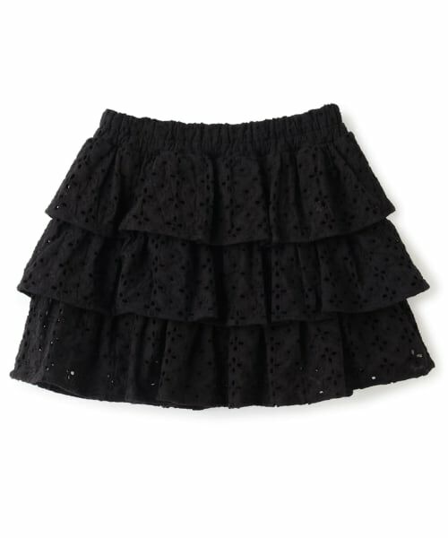 Lycee mine / リセマイン ミニ・ひざ丈スカート | 【綿100％】【セットアップ可能】コットンレースティアードスカート(インパン付) | 詳細3