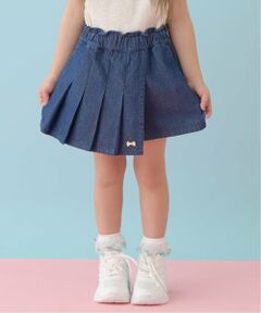 Lycee mine / リセマイン ショート・ハーフ・半端丈パンツ | フロントプリーツハートポケットデニムスカパン