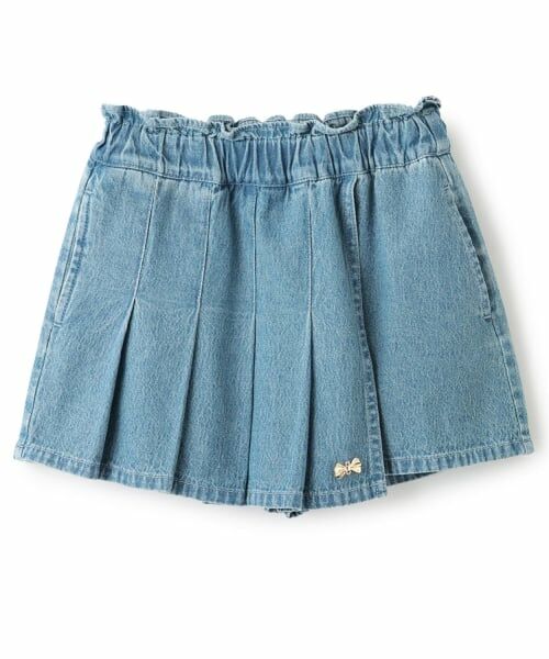 Lycee mine / リセマイン ショート・ハーフ・半端丈パンツ | フロントプリーツハートポケットデニムスカパン | 詳細1