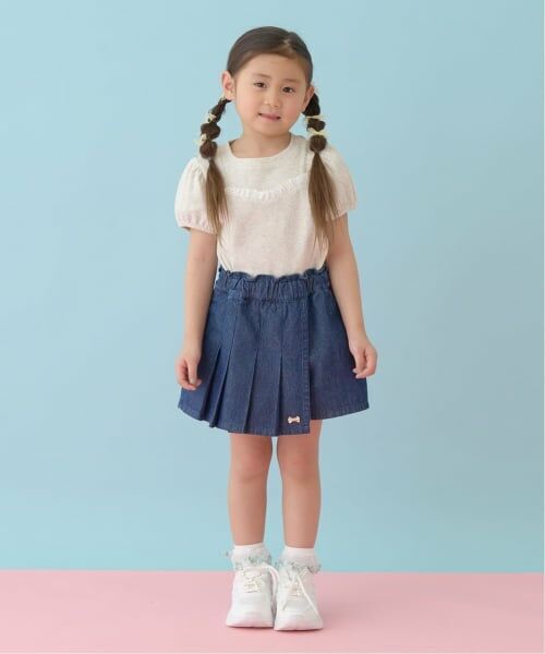Lycee mine / リセマイン ショート・ハーフ・半端丈パンツ | フロントプリーツハートポケットデニムスカパン | 詳細13