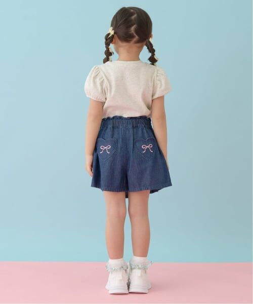 Lycee mine / リセマイン ショート・ハーフ・半端丈パンツ | フロントプリーツハートポケットデニムスカパン | 詳細14