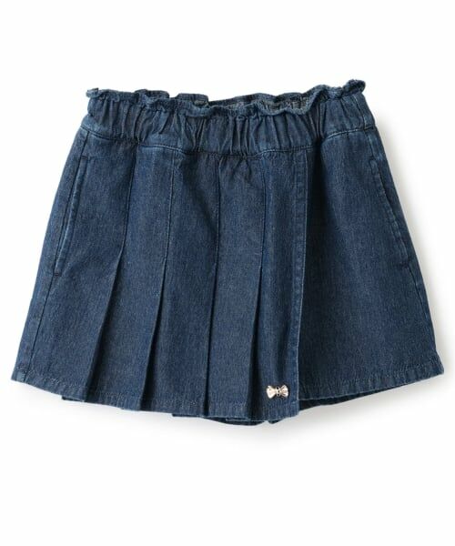 Lycee mine / リセマイン ショート・ハーフ・半端丈パンツ | フロントプリーツハートポケットデニムスカパン | 詳細2