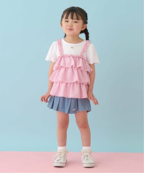 Lycee mine / リセマイン ショート・ハーフ・半端丈パンツ | フロントプリーツハートポケットデニムスカパン | 詳細22