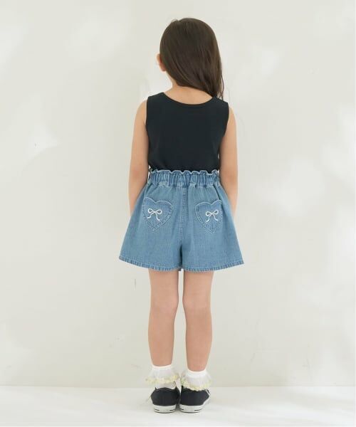 Lycee mine / リセマイン ショート・ハーフ・半端丈パンツ | フロントプリーツハートポケットデニムスカパン | 詳細25