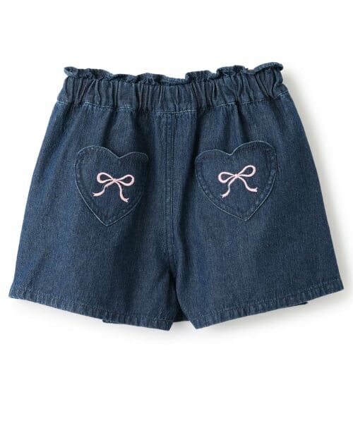 Lycee mine / リセマイン ショート・ハーフ・半端丈パンツ | フロントプリーツハートポケットデニムスカパン | 詳細3