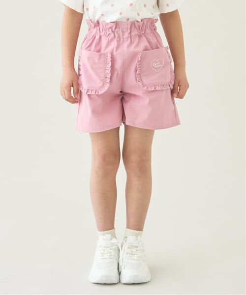 Lycee mine / リセマイン ショート・ハーフ・半端丈パンツ | 【スクール対応】【水陸両用】フリルポケット付きショートパンツ（ピンク）