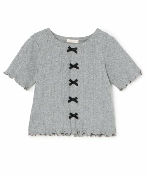 Lycee mine / リセマイン Tシャツ | カーディガン風リボントップス | 詳細5