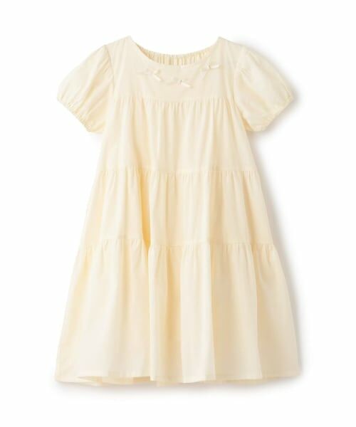 Lycee mine / リセマイン ミニ丈・ひざ丈ワンピース | 【綿100％】【かるふわ】ティアードワンピース | 詳細1