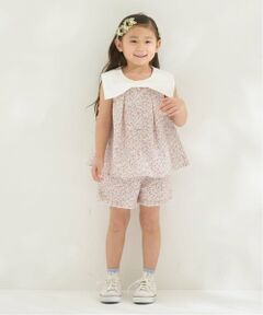 Lycee mine / リセマイン その他トップス | リボン衿つきブラウス・裾フリルハーフパンツセット