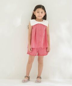 Lycee mine / リセマイン その他トップス | リボン衿つきブラウス・裾フリルハーフパンツセット