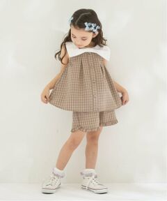 Lycee mine / リセマイン その他トップス | リボン衿つきブラウス・裾フリルハーフパンツセット