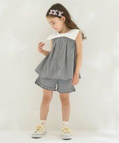 Lycee mine / リセマイン その他トップス | リボン衿つきブラウス・裾フリルハーフパンツセット