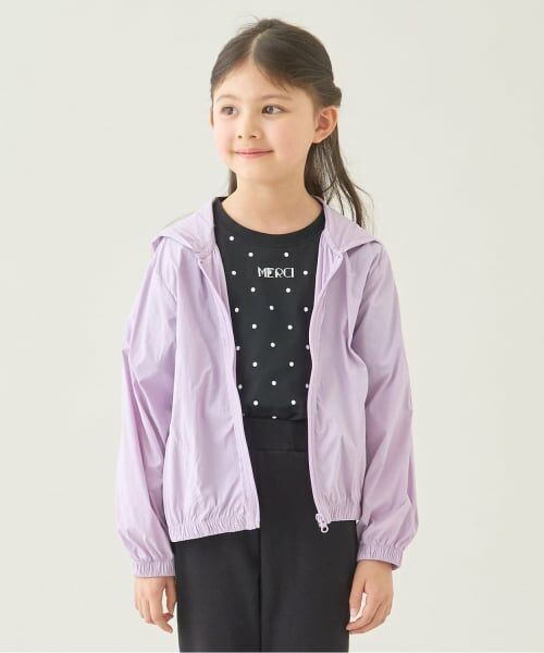 Lycee mine / リセマイン ブルゾン | 【スクール】【UVカット】【接触冷感】フード付きフルジップパーカ（ラベンダー）