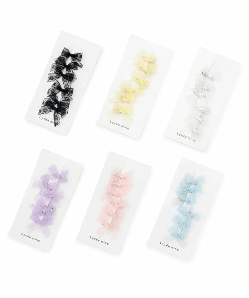 Lycee mine / リセマイン ヘアピン | レースリボンミニヘアクリップ(6コセット) | 詳細8
