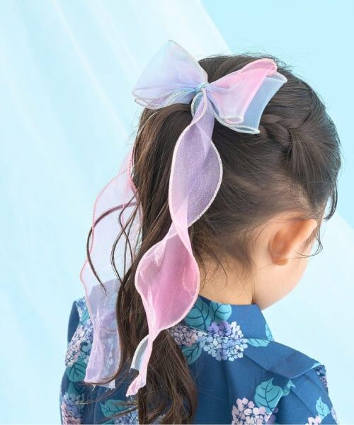 Lycee mine / リセマイン ヘアピン | オーロラビックリボンヘアクリップ（ピンク）