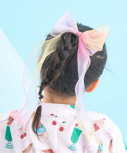 Lycee mine / リセマイン ヘアピン | オーロラビックリボンヘアクリップ（黄）