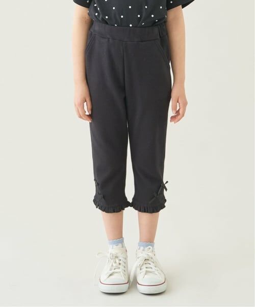 Lycee mine / リセマイン その他パンツ | 【ともパン】【防汚・UV・接触冷感】裾ラウンドフリル７分丈カプリパンツ（黒）