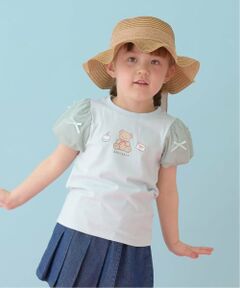 Lycee mine / リセマイン Tシャツ | 【UVカット・接触冷感】袖チュールパフTシャツ