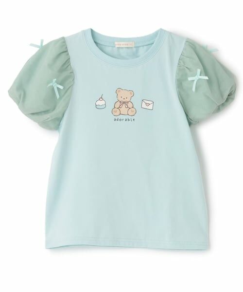 Lycee mine / リセマイン Tシャツ | 【UVカット・接触冷感】袖チュールパフTシャツ | 詳細4