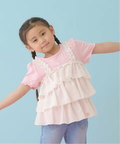 Lycee mine / リセマイン Tシャツ | 【どちらが前でもOK】【UVカット・接触冷感】ティアードキャミドッキングTシャツ