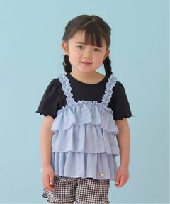 Lycee mine / リセマイン Tシャツ | 【どちらが前でもOK】【UVカット・接触冷感】ティアードキャミドッキングTシャツ