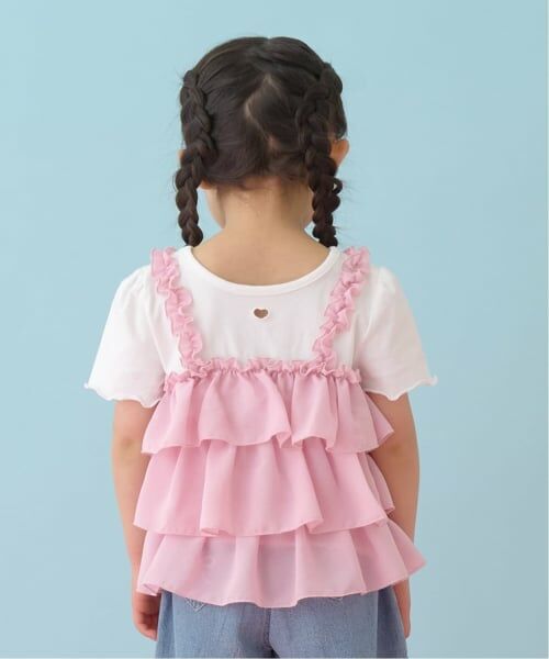 Lycee mine / リセマイン Tシャツ | 【どちらが前でもOK】【UVカット・接触冷感】ティアードキャミドッキングTシャツ | 詳細17