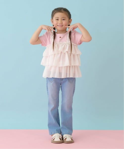 Lycee mine / リセマイン Tシャツ | 【どちらが前でもOK】【UVカット・接触冷感】ティアードキャミドッキングTシャツ | 詳細18