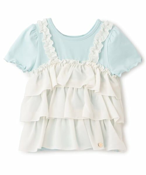 Lycee mine / リセマイン Tシャツ | 【どちらが前でもOK】【UVカット・接触冷感】ティアードキャミドッキングTシャツ | 詳細2