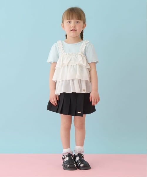 Lycee mine / リセマイン Tシャツ | 【どちらが前でもOK】【UVカット・接触冷感】ティアードキャミドッキングTシャツ | 詳細22