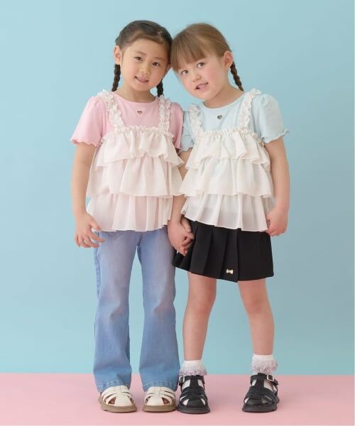 Lycee mine / リセマイン Tシャツ | 【どちらが前でもOK】【UVカット・接触冷感】ティアードキャミドッキングTシャツ | 詳細28