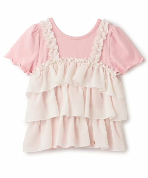 Lycee mine / リセマイン Tシャツ | 【どちらが前でもOK】【UVカット・接触冷感】ティアードキャミドッキングTシャツ | 詳細4